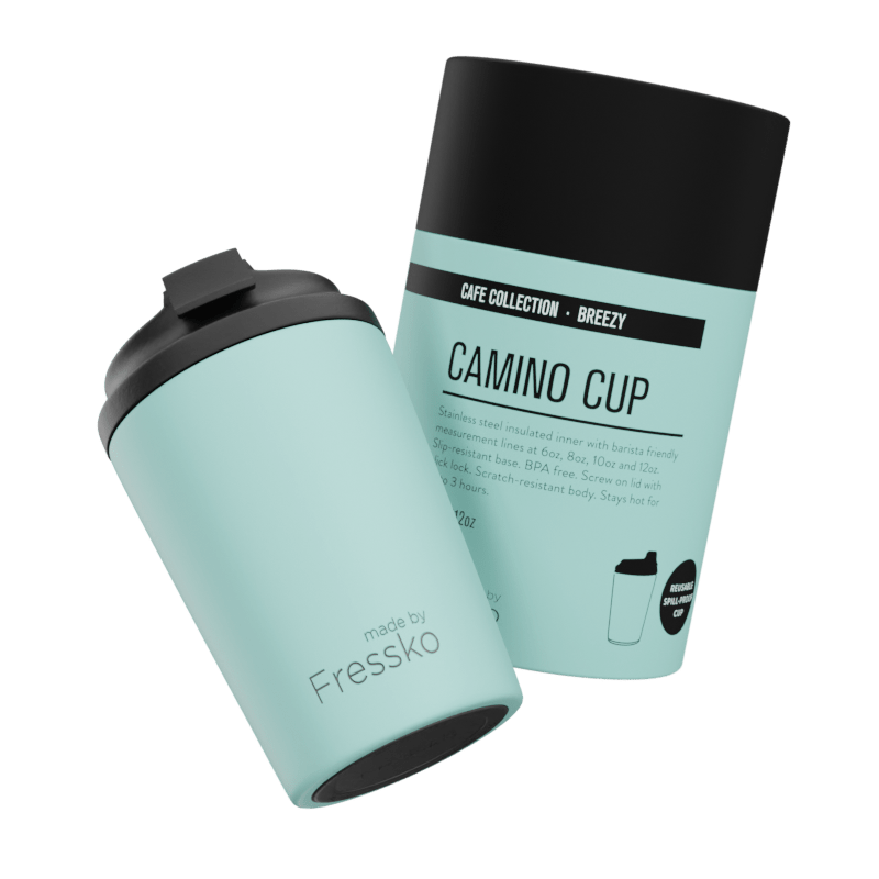 Fressko Camino Breezy Reusable Coffee Cup 12oz Light Blue