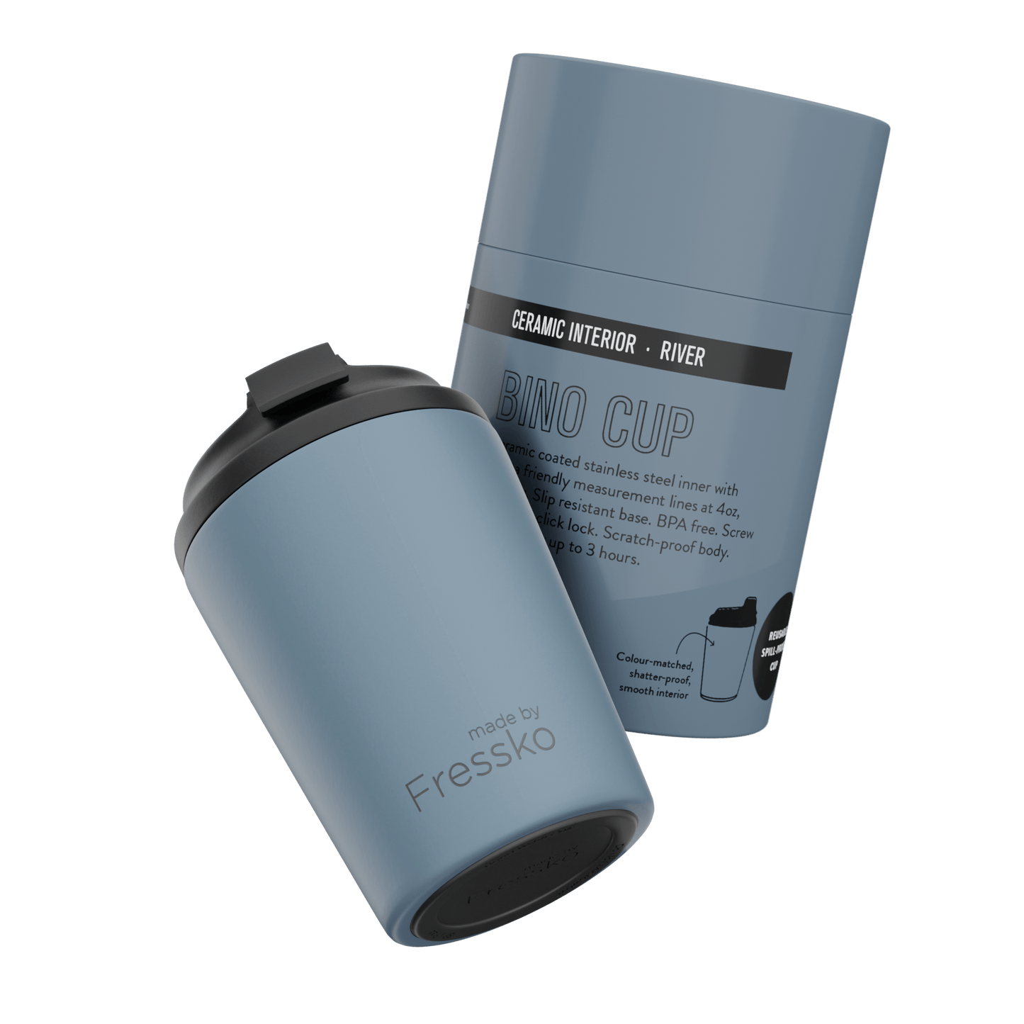 Fressko Bino River Reusable Ceramic Coffee Cup 8oz
