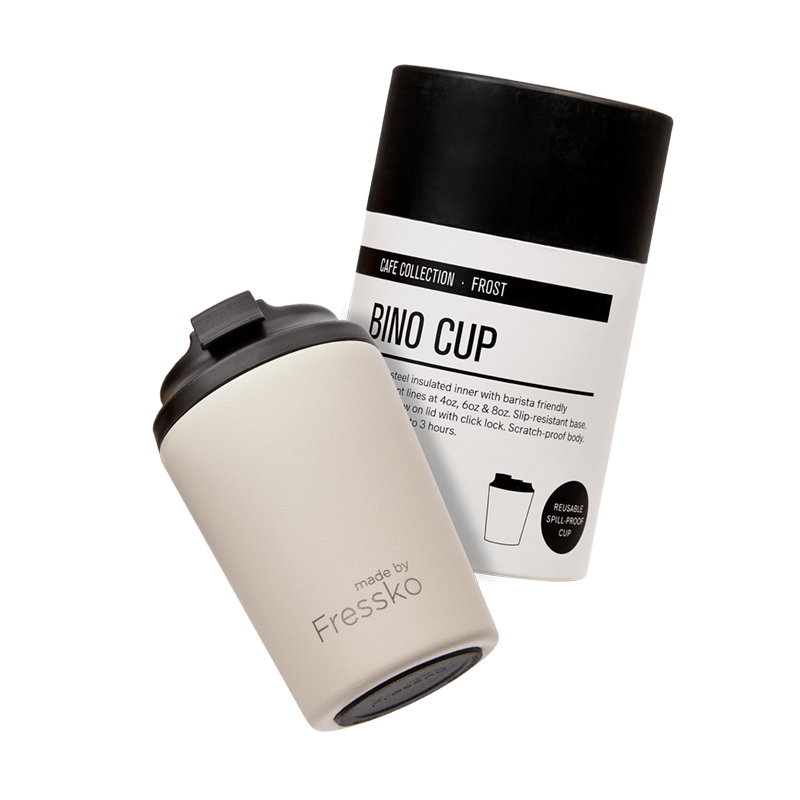 Fressko Bino Frost Reusable Stainless Steel Coffee Cup 8oz