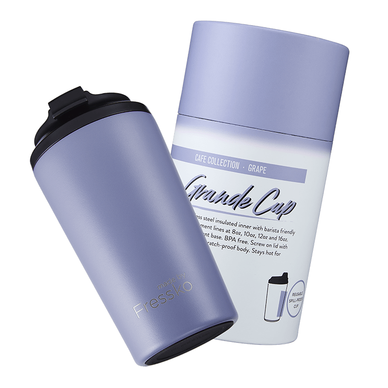 Fressko Grande Reusable Coffee Cup 16oz Grape Stainless Steel
