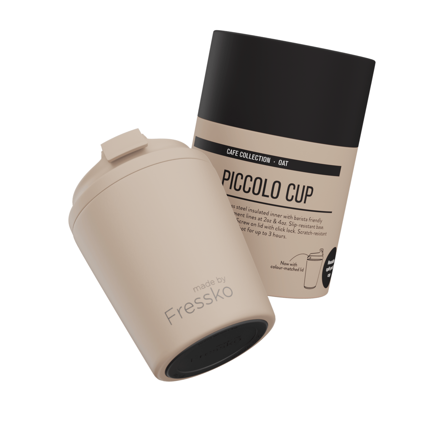 Made By Fressko Piccolo Reusable Cup Stainless Steel 118ml Oat