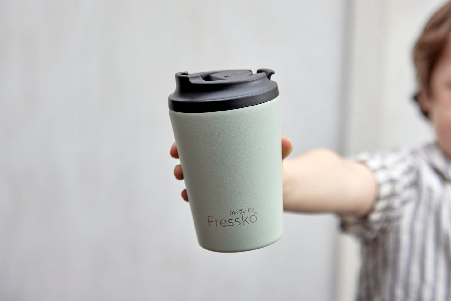 Fressko Camino Ceramic Reusable Coffee Cup 340ml Sage
