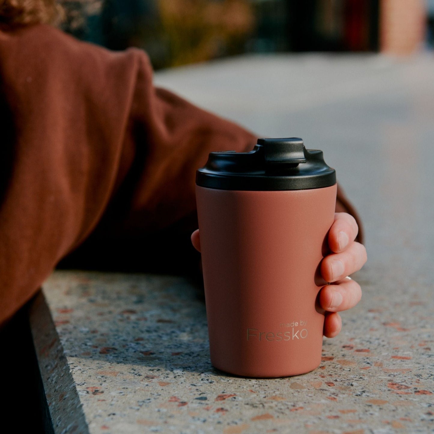 Fressko Camino Reusable Cup Ceramic Interior 340ml 12oz Tuscan