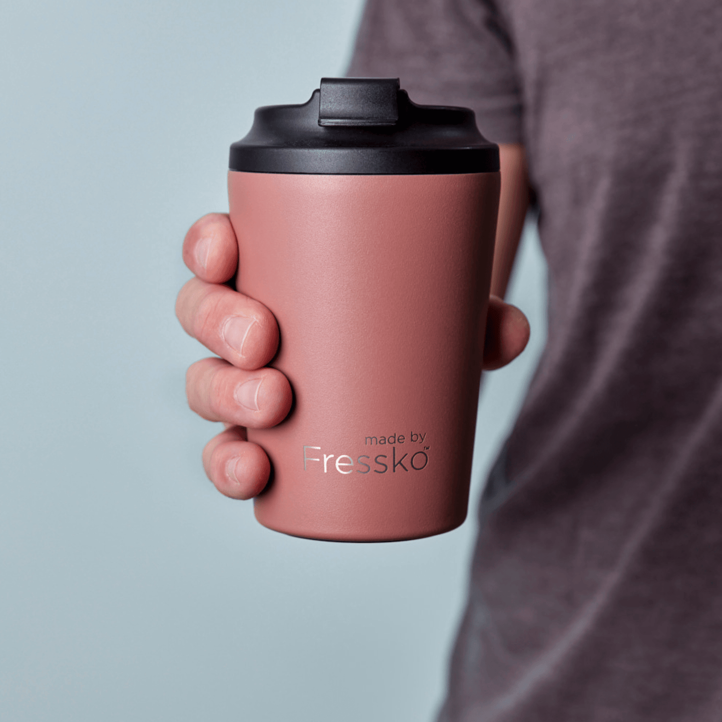Fressko Camino Reusable Coffee Cup Stainless Steel Tuscan 12oz