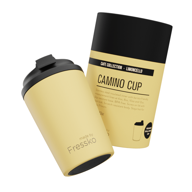 Fressko Camino Reusable Coffee Cup 12oz Limoncello