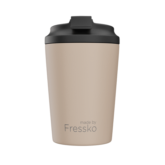 Fressko Camino Reusable Ceramic Coffee Cup 12 oz Oat