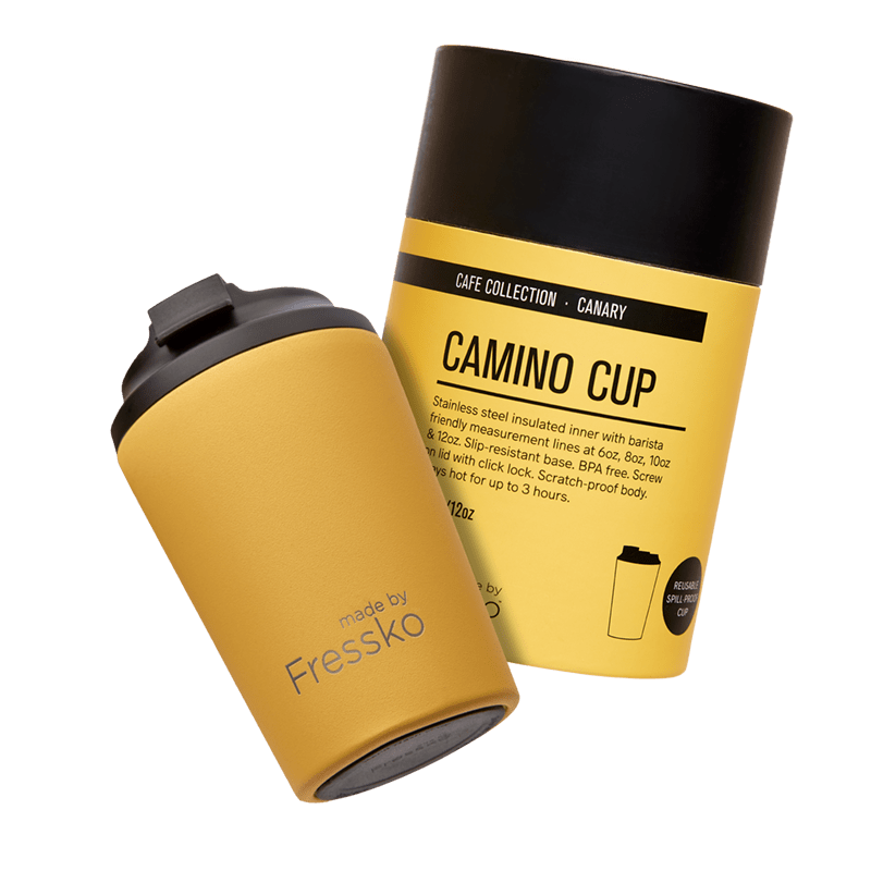 Fressko Camino Reusable Coffee Cup Insulated 12oz Canary