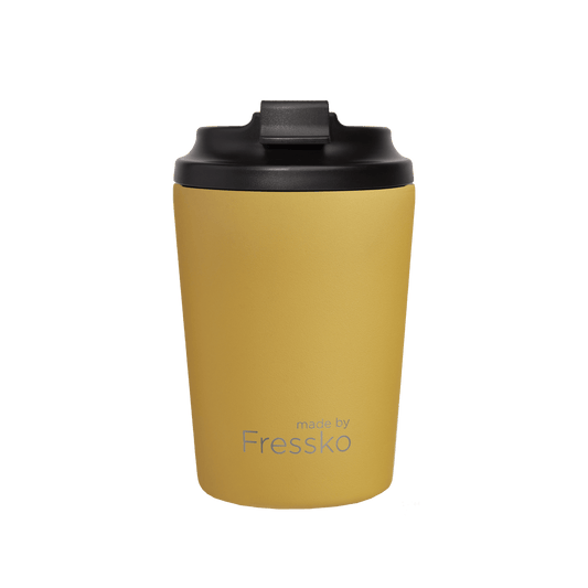Fressko Bino Reusable Coffee Cup 8oz Canary Stainless Steel