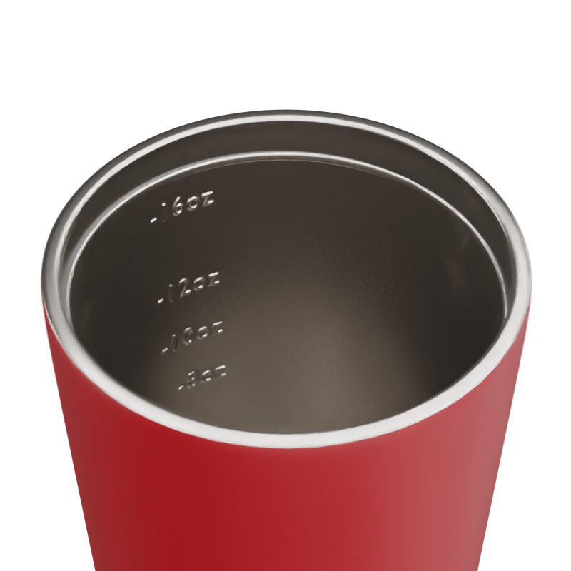 Fressko Grande Reusable Coffee Cup Stainless Steel 16oz Chilli