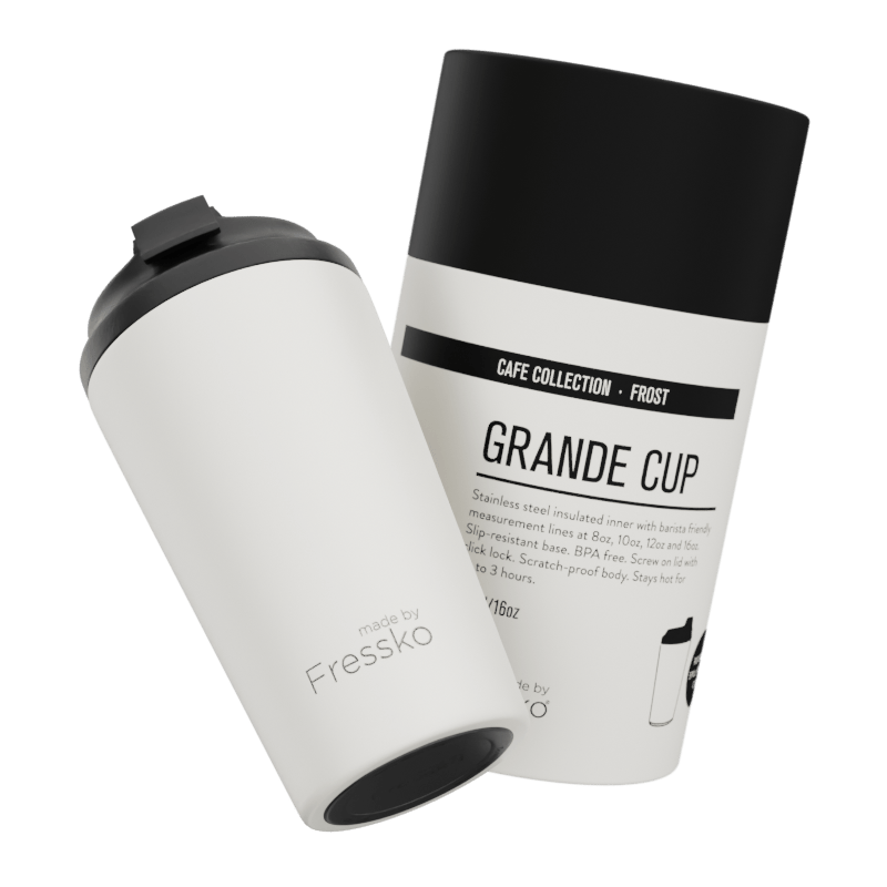 Made By Fressko Grande Frost Stainless Steel Reusable Coffee Cup 16oz
