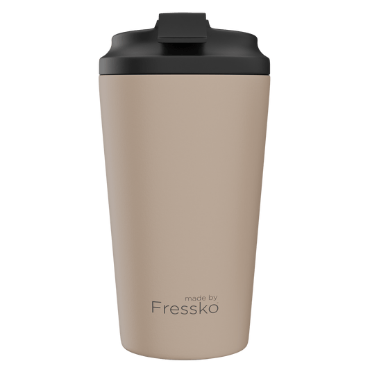 Fressko Grande Reusable Coffee Cup 16oz Oat Stainless Steel