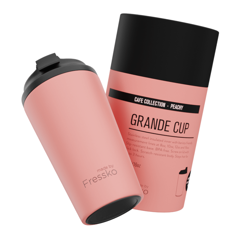 Fressko Grande Reusable Coffee Cup 16oz Peachy Pink