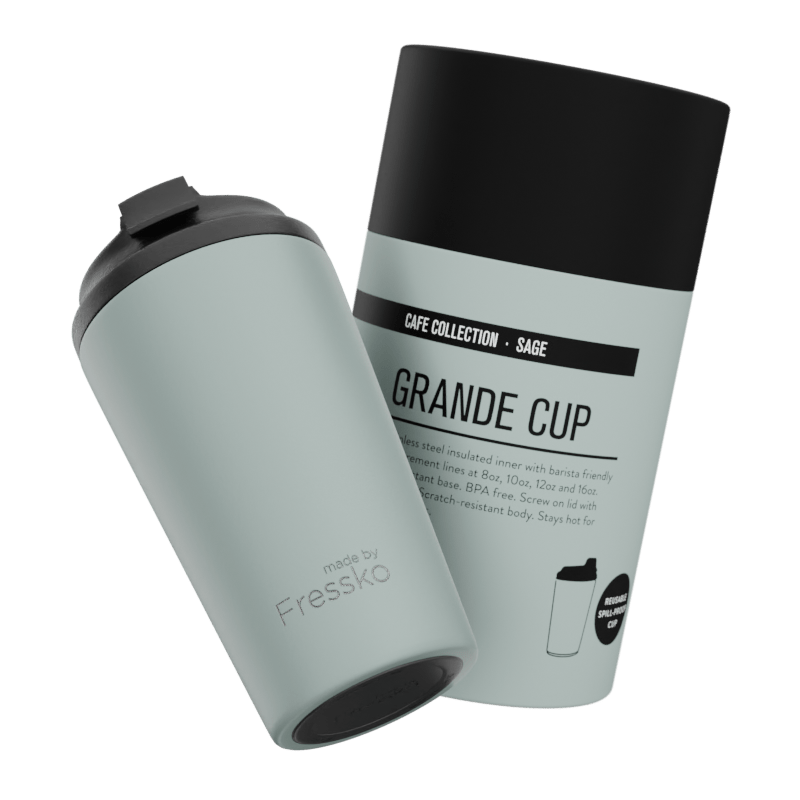 Made By Fressko Grande Reusable Coffee Cup 475ml Sage