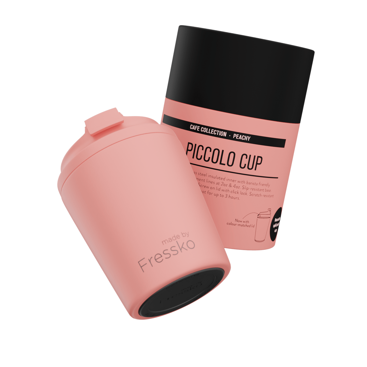 Made By Fressko Piccolo Reusable Cup Stainless Steel 118ml Peachy