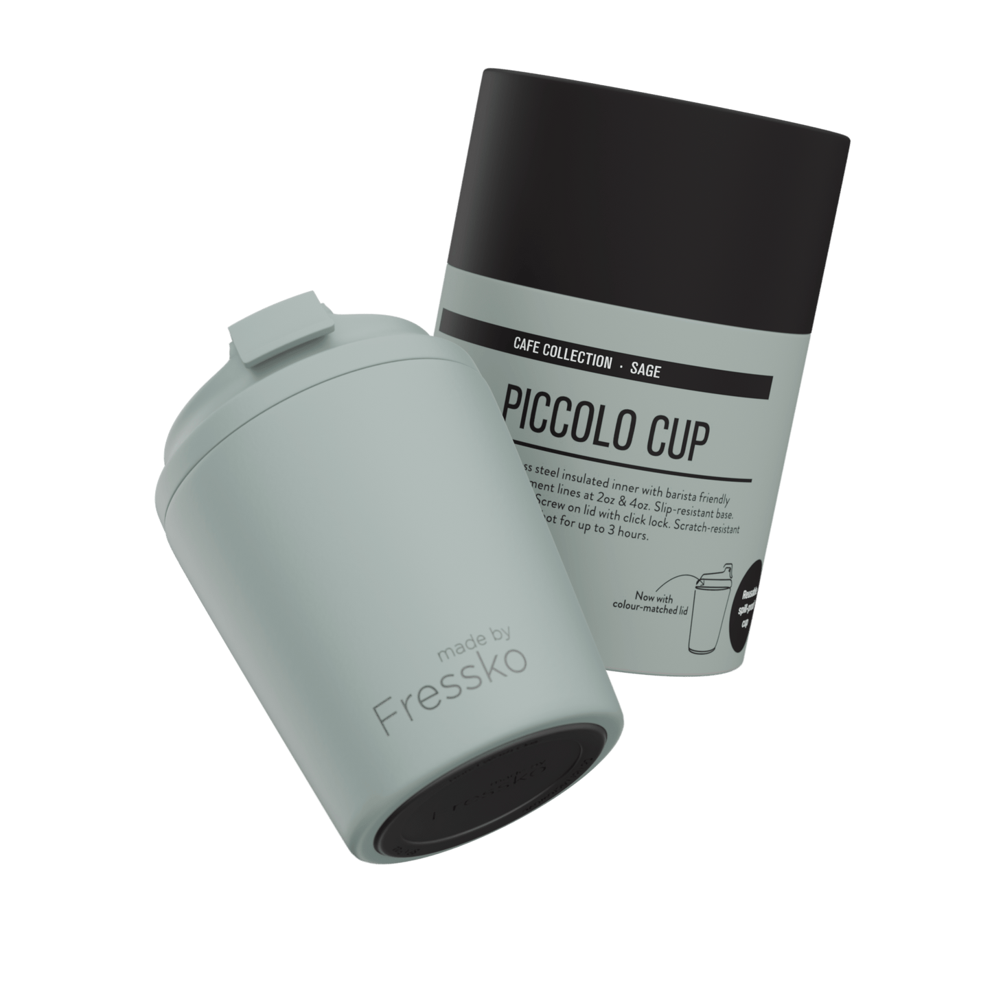 Made By Fressko Piccolo Reusable Cup Sage Stainless Steel 4oz