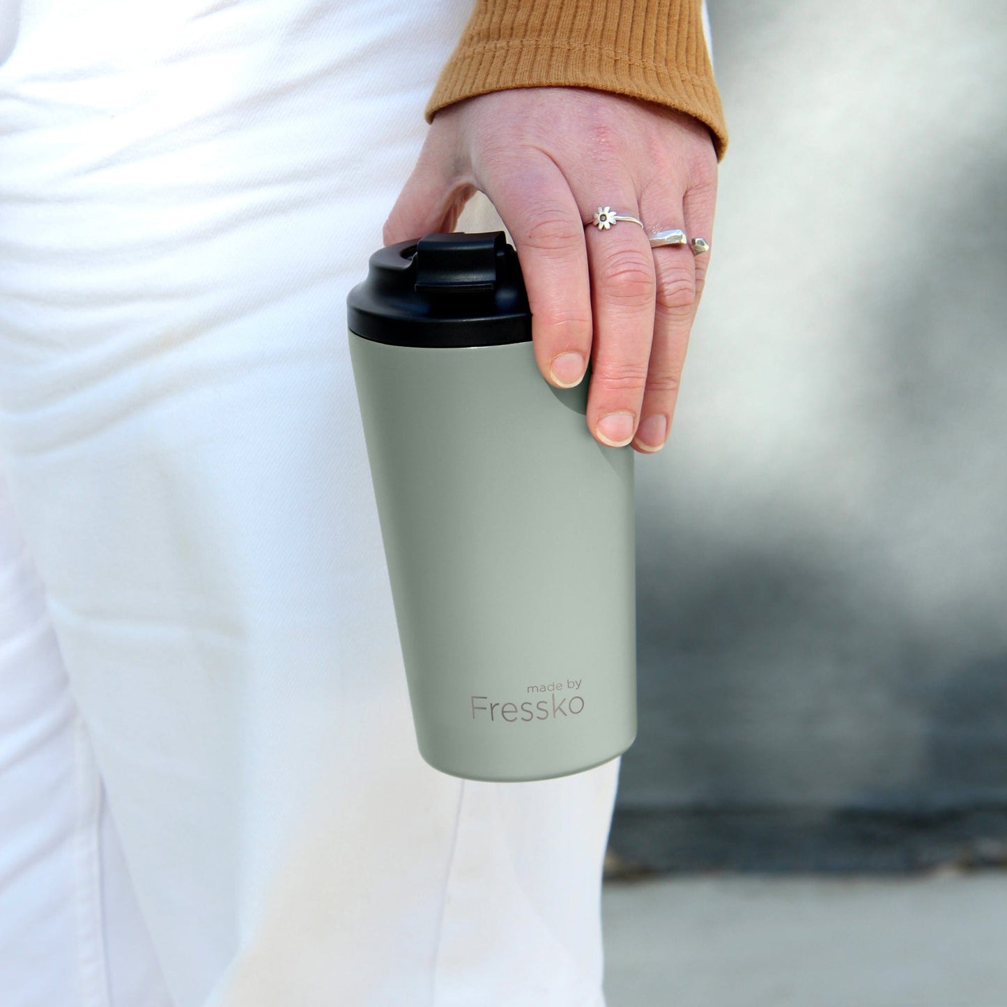 Made By Fressko Grande Reusable Coffee Cup 475ml Sage